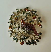 Load image into Gallery viewer, Vintage Monet Rare Partridge in a Pear Tree Brooch Pin (2.25&quot;)
