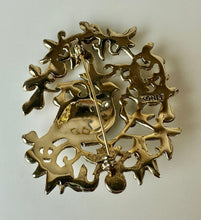 Load image into Gallery viewer, Vintage Monet Rare Partridge in a Pear Tree Brooch Pin (2.25")
