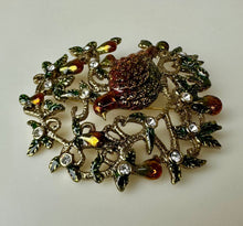 Load image into Gallery viewer, Vintage Monet Rare Partridge in a Pear Tree Brooch Pin (2.25")

