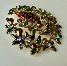 Load image into Gallery viewer, Vintage Monet Rare Partridge in a Pear Tree Brooch Pin (2.25&quot;)
