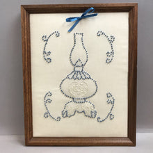 Load image into Gallery viewer, Framed Needlepoint Oil Lamp Wall Art (15x12)
