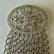 Load image into Gallery viewer, Vintage Sarah Cov Silvertone Chain Waterfall Brooch Pin (4&quot;)
