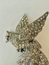 Load image into Gallery viewer, Vintage Rhinestone Pave Huge Bird Brooch Pin As-Is (4&quot;)

