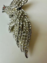 Load image into Gallery viewer, Vintage Rhinestone Pave Huge Bird Brooch Pin As-Is (4&quot;)

