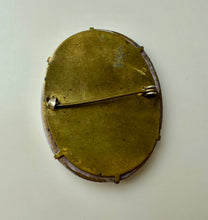 Load image into Gallery viewer, Vintage Hand Painted Floral Porcelain Brooch Pin (2.5")
