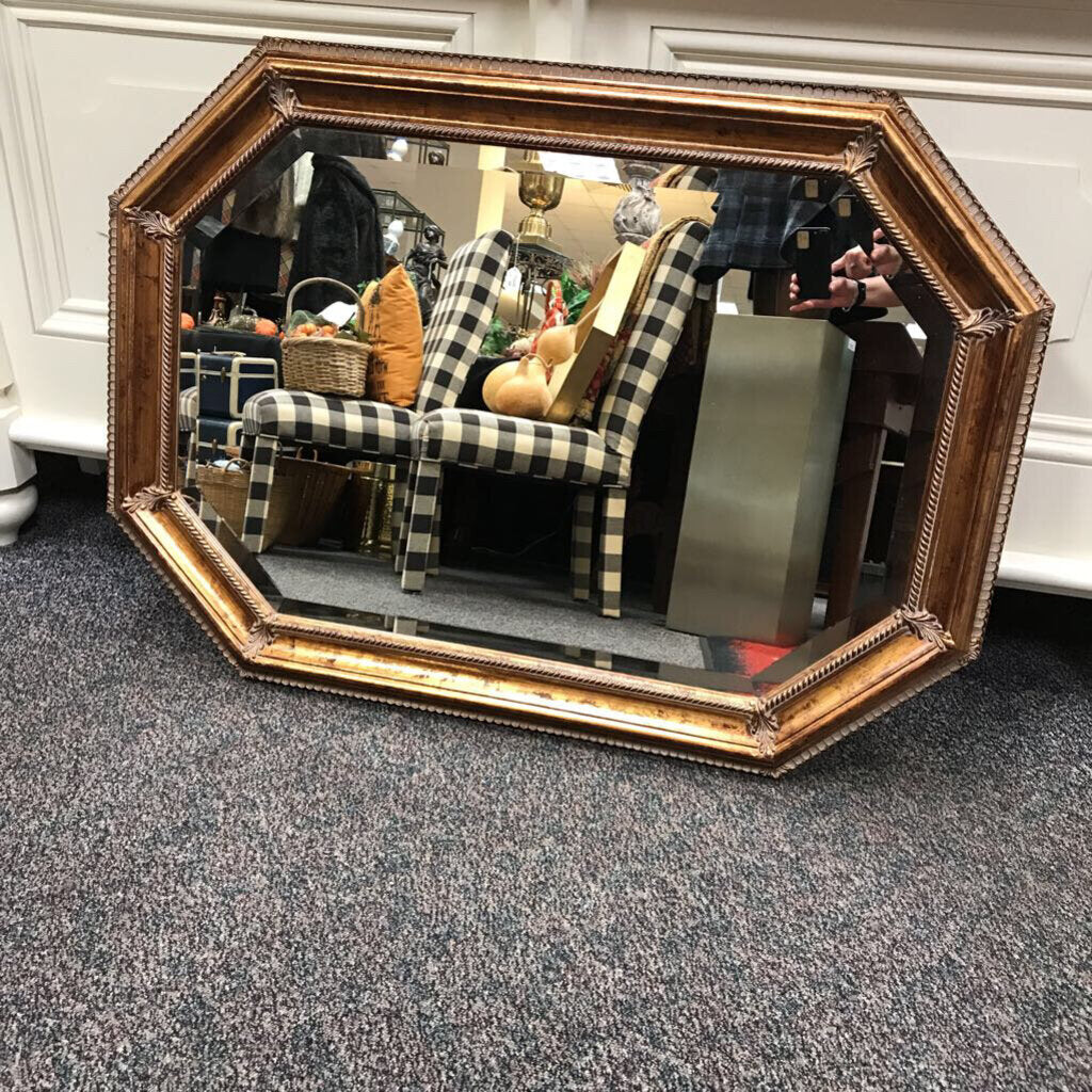 Gold Resin Framed Mirror (44x32)