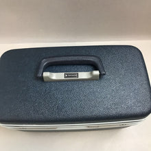 Load image into Gallery viewer, Vintage 1987 Samsonite Footed CarryPak 46 Blue Makeup Train Case - Mirror
