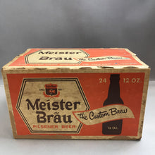 Load image into Gallery viewer, Vintage Meister Brau Beer Bottles and Case Super 8 Packs 15 Bottles
