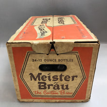 Load image into Gallery viewer, Vintage Meister Brau Beer Bottles and Case Super 8 Packs 15 Bottles
