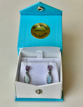 Load image into Gallery viewer, Sterling Amethyst Larimar Drop Earrings (1&quot;)
