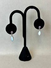 Load image into Gallery viewer, Sterling Amethyst Larimar Drop Earrings (1&quot;)

