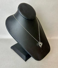 Load image into Gallery viewer, Sterling Cubic Zirconia Heart Pendant on 18&quot; Chain
