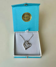Load image into Gallery viewer, Sterling Cubic Zirconia Heart Pendant on 18" Chain
