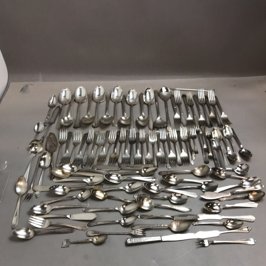 Silverplate Assorted Flatware 103 Piece