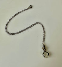 Load image into Gallery viewer, Vintage Sterling Lucite Ice Cube in Tongs Pendant on 16&quot; Chain
