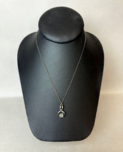 Load image into Gallery viewer, Vintage Sterling Lucite Ice Cube in Tongs Pendant on 16&quot; Chain
