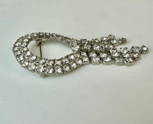 Load image into Gallery viewer, Vintage Clear Rhinestone Waterfall Brooch Pin (3")
