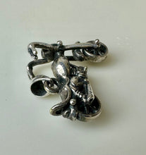 Load image into Gallery viewer, Vintage Sterling Motorcycle Chopper Pendant w/ Moveable Wheel (1")

