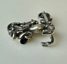 Load image into Gallery viewer, Vintage Sterling Motorcycle Chopper Pendant w/ Moveable Wheel (1")
