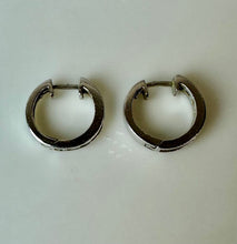 Load image into Gallery viewer, Sterling Cubic Zirconia Hoop Earrings
