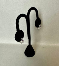 Load image into Gallery viewer, Sterling Amethyst Cubic Zirconia Hoop Earrings
