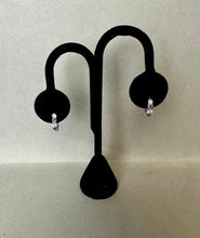 Load image into Gallery viewer, Sterling Amethyst Cubic Zirconia Hoop Earrings
