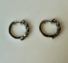 Load image into Gallery viewer, Sterling Amethyst Topaz Garnet Peridot Hoop Earrings
