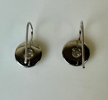 Load image into Gallery viewer, Sterling London Blue Topaz Cubic Zirconia Halo Earrings
