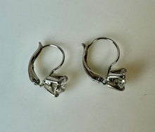 Load image into Gallery viewer, Sterling Round Cubic Zirconia Drop Earrings
