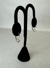 Load image into Gallery viewer, Sterling Round Cubic Zirconia Drop Earrings
