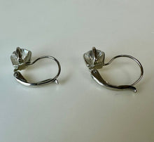 Load image into Gallery viewer, Sterling Round Cubic Zirconia Drop Earrings
