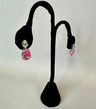 Load image into Gallery viewer, Sterling Pink Cubic Zirconia Drop Earrings
