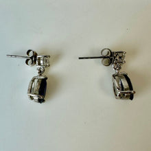 Load image into Gallery viewer, Sterling Cubic Zirconia Simulated Sapphire Drop Earrings
