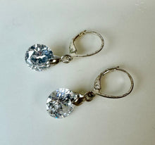 Load image into Gallery viewer, Sterling Cubic Zirconia Drop Earrings
