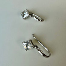 Load image into Gallery viewer, Sterling Cubic Zirconia Drop Earrings
