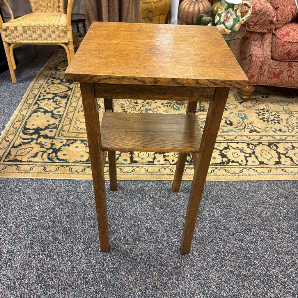Oak Lamp Table AS IS (30x16x16)