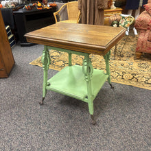 Load image into Gallery viewer, Oak / Green Clawfoot Table (29x30x22)
