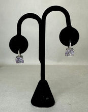 Load image into Gallery viewer, Sterling Amethyst Cubic Zirconia Earrings
