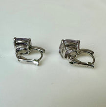Load image into Gallery viewer, Sterling Amethyst Cubic Zirconia Earrings
