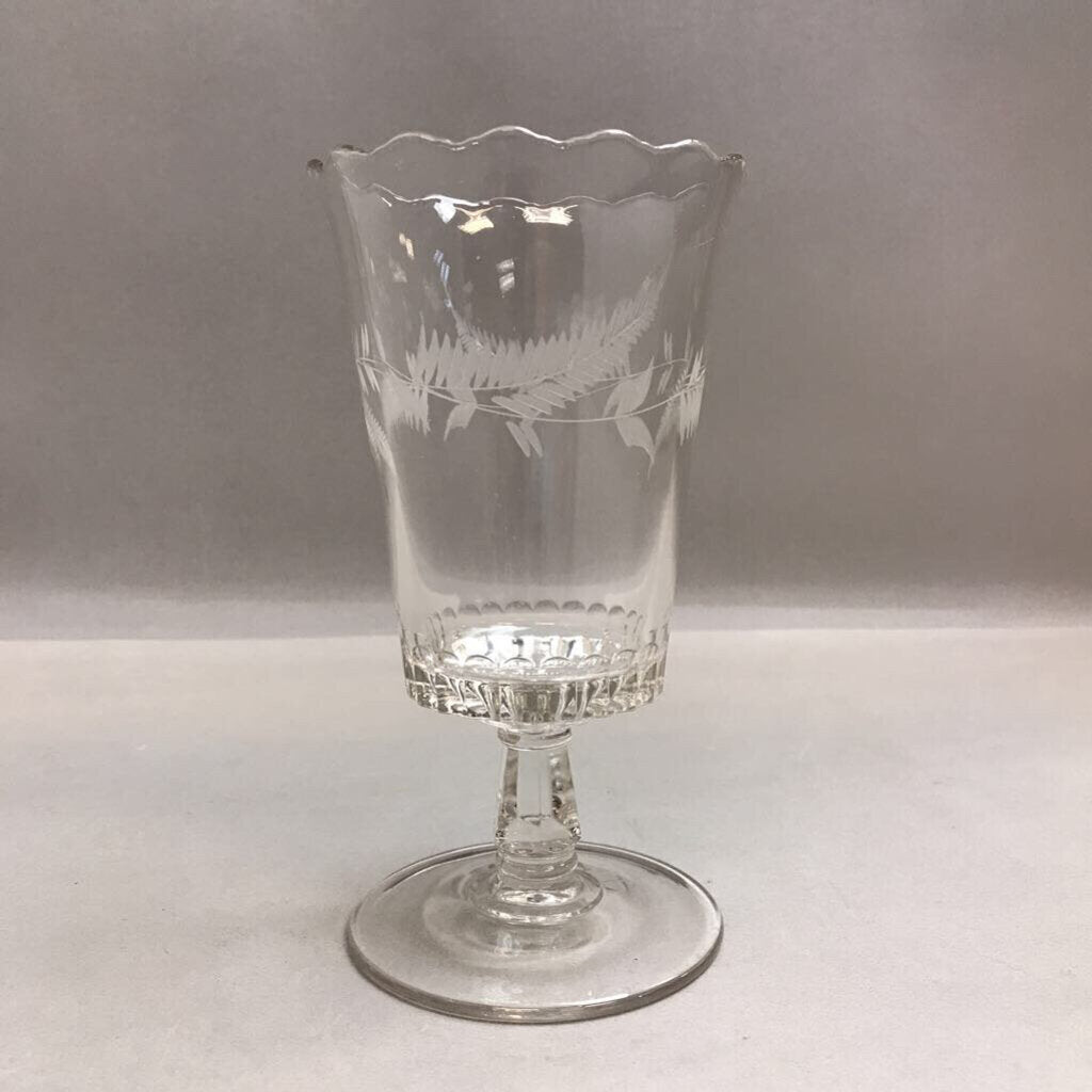 Antique EAPG Leaf & Dart Footed Iced Tea Gass (7