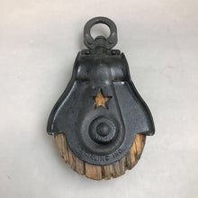 Load image into Gallery viewer, Antique Starline Barn Pulley (12x7x3)

