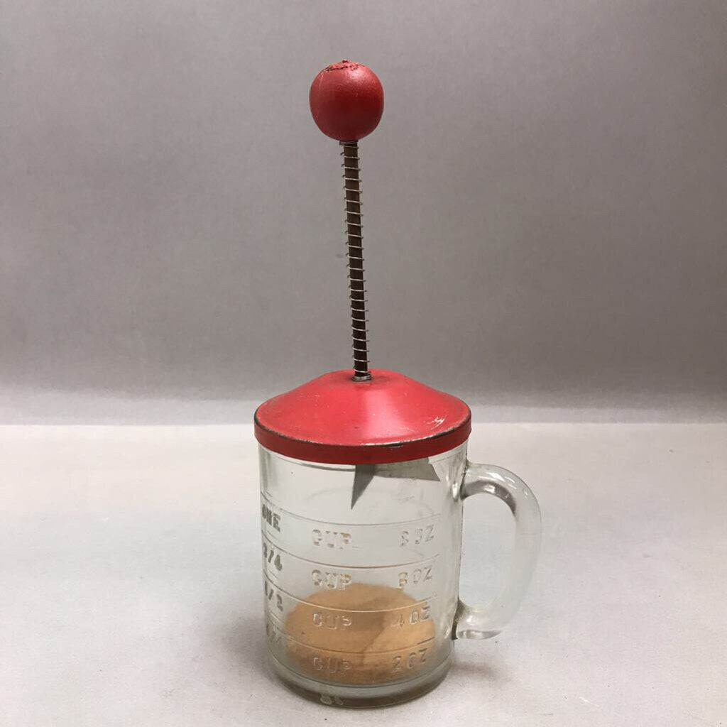 Vintage Hazel Atlas Nut Chopper Red Top (One Cup-8OZ)