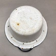 Load image into Gallery viewer, Vintgae Enamelware White Speckled with Black &amp; Handles Pan (4x10)
