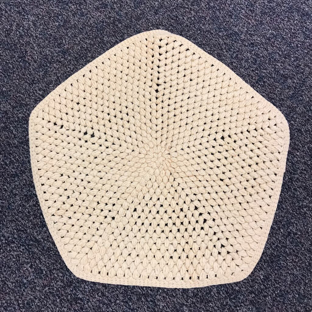 Hand Crochet Yellow Chunky Small Rug (28