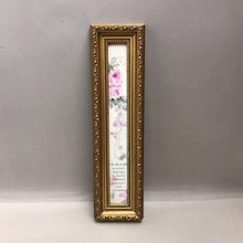 Load image into Gallery viewer, Gold Framed Porcelain Floral Quote Art (14.5x4)
