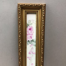 Load image into Gallery viewer, Gold Framed Porcelain Floral Quote Art (14.5x4)
