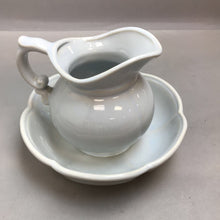 Load image into Gallery viewer, McCoy Pottery Small Pitcher &amp; Basin #7528 Strawberry Fields Pattern Stamped USA (6&quot;)
