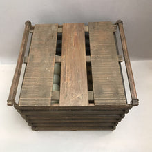 Load image into Gallery viewer, Vintage Egg Crate w/ Wooden Eggs (12x13x13)
