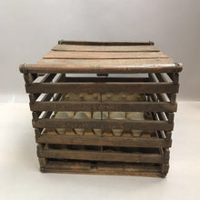 Load image into Gallery viewer, Vintage Egg Crate w/ Wooden Eggs (12x13x13)
