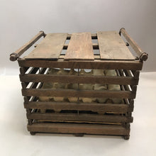 Load image into Gallery viewer, Vintage Egg Crate w/ Wooden Eggs (12x13x13)
